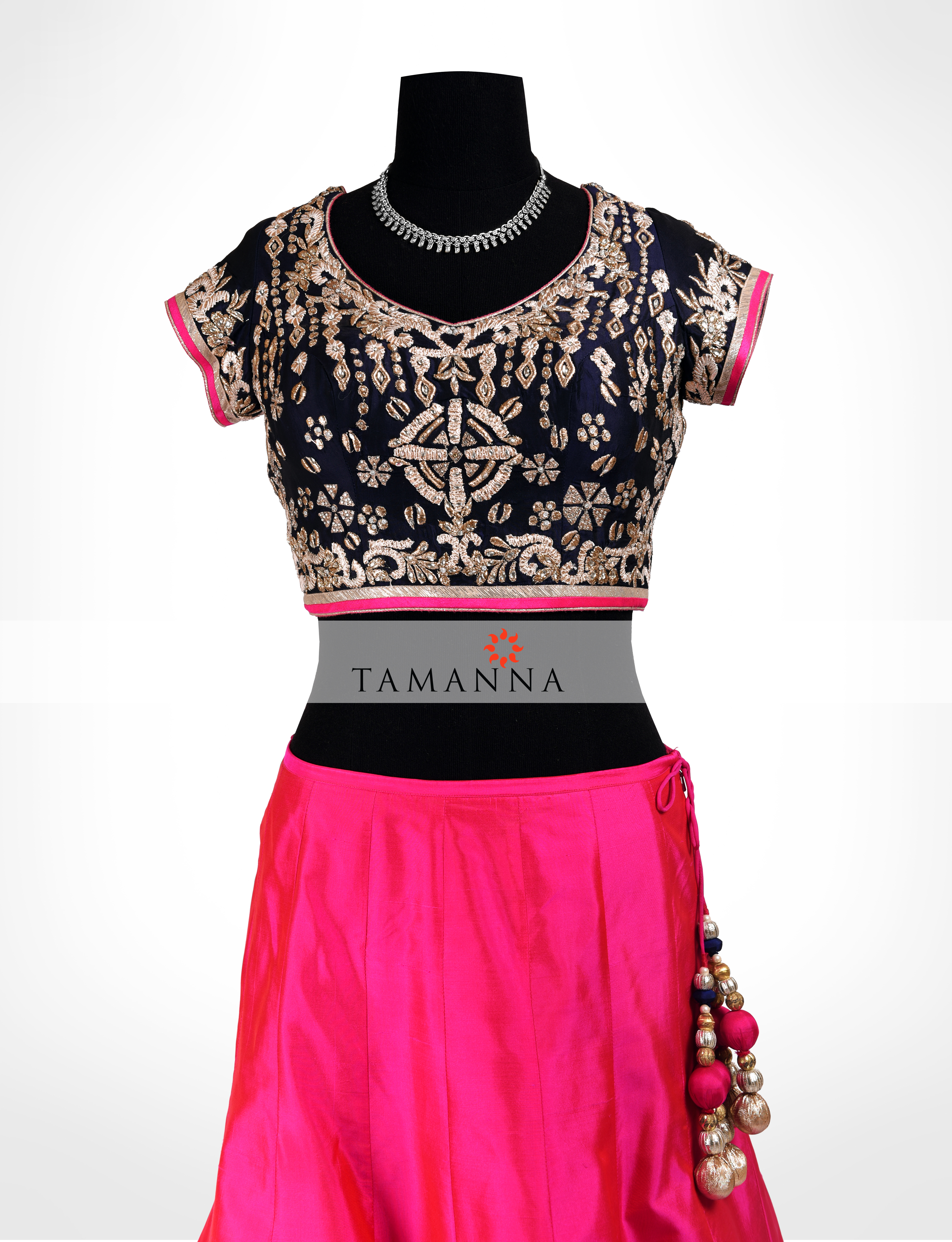 Buy Navratri Wear Pink Gamthi Work Art Silk Lehenga Choli Online From Surat  Wholesale Shop.