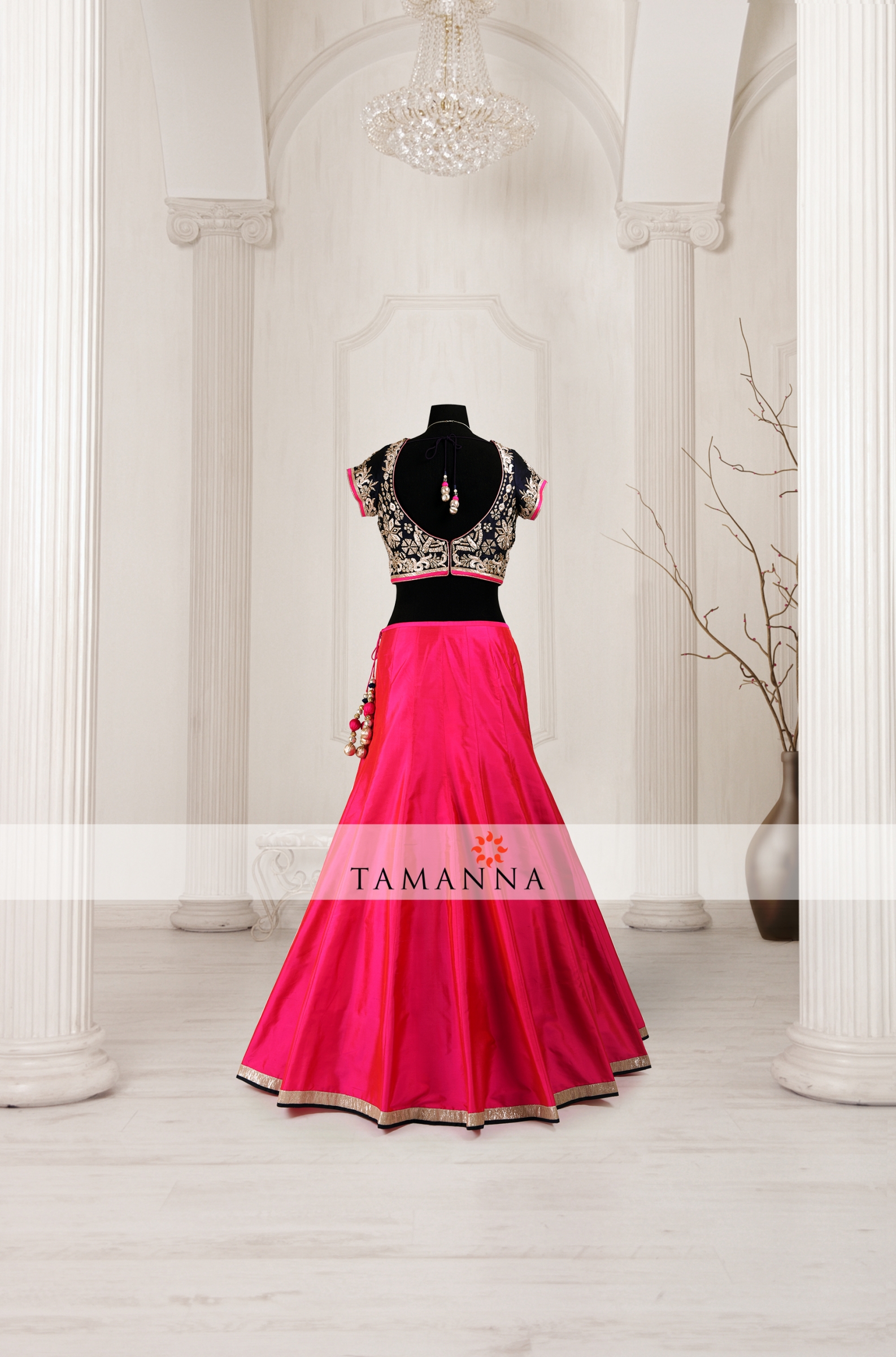 All the magic is in GREY and BLACK. Stunning gray and black color  combination designer lehenga