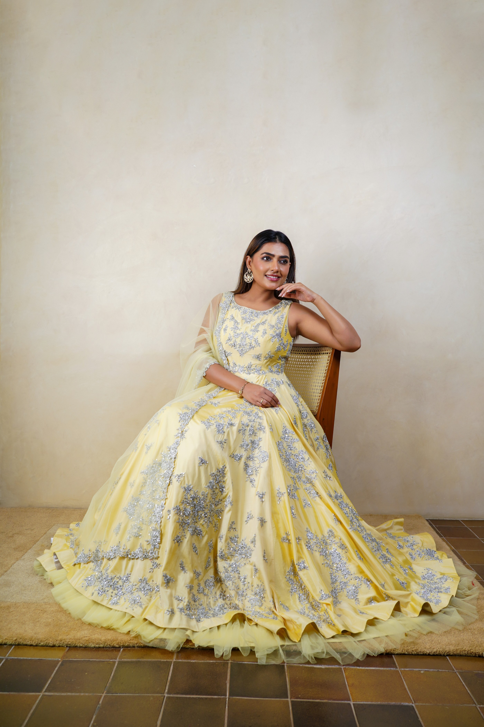 slim fit dress slacks Cream Anarkali Suit with Gold Silk Koti (OA-22)  Rozina